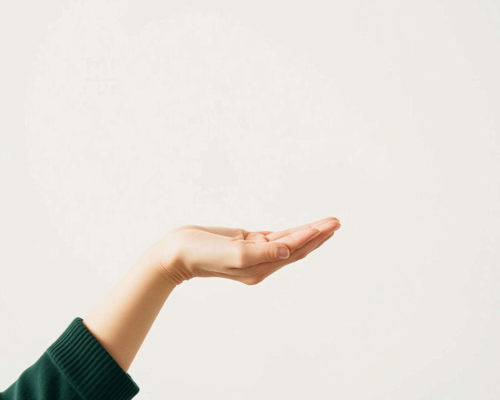 An open hand reaching out, a quiet gesture of helping